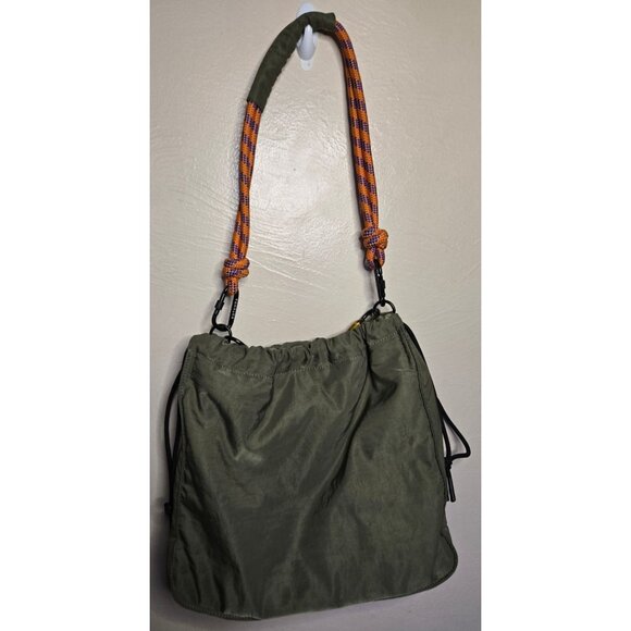 Rotunda Nylon Drawstring Sant Hobo Bag With Magnetic Closure Large - Picture 2 of 7
